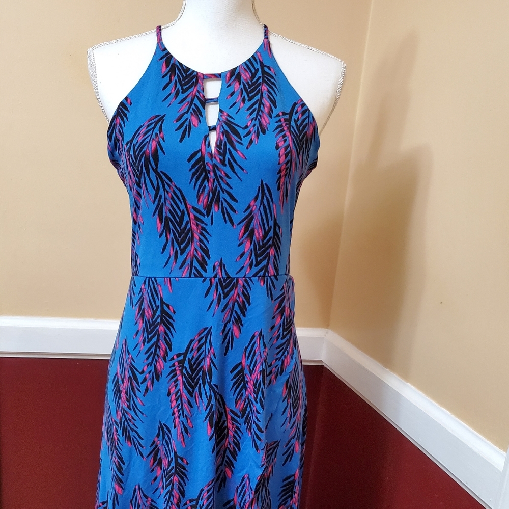 CANDIES Halter maxi Dress HI Low hem Large